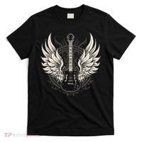 Guitar Wings Vintage Retro 80s Rock & Roll Music T-Shirt thumb 0