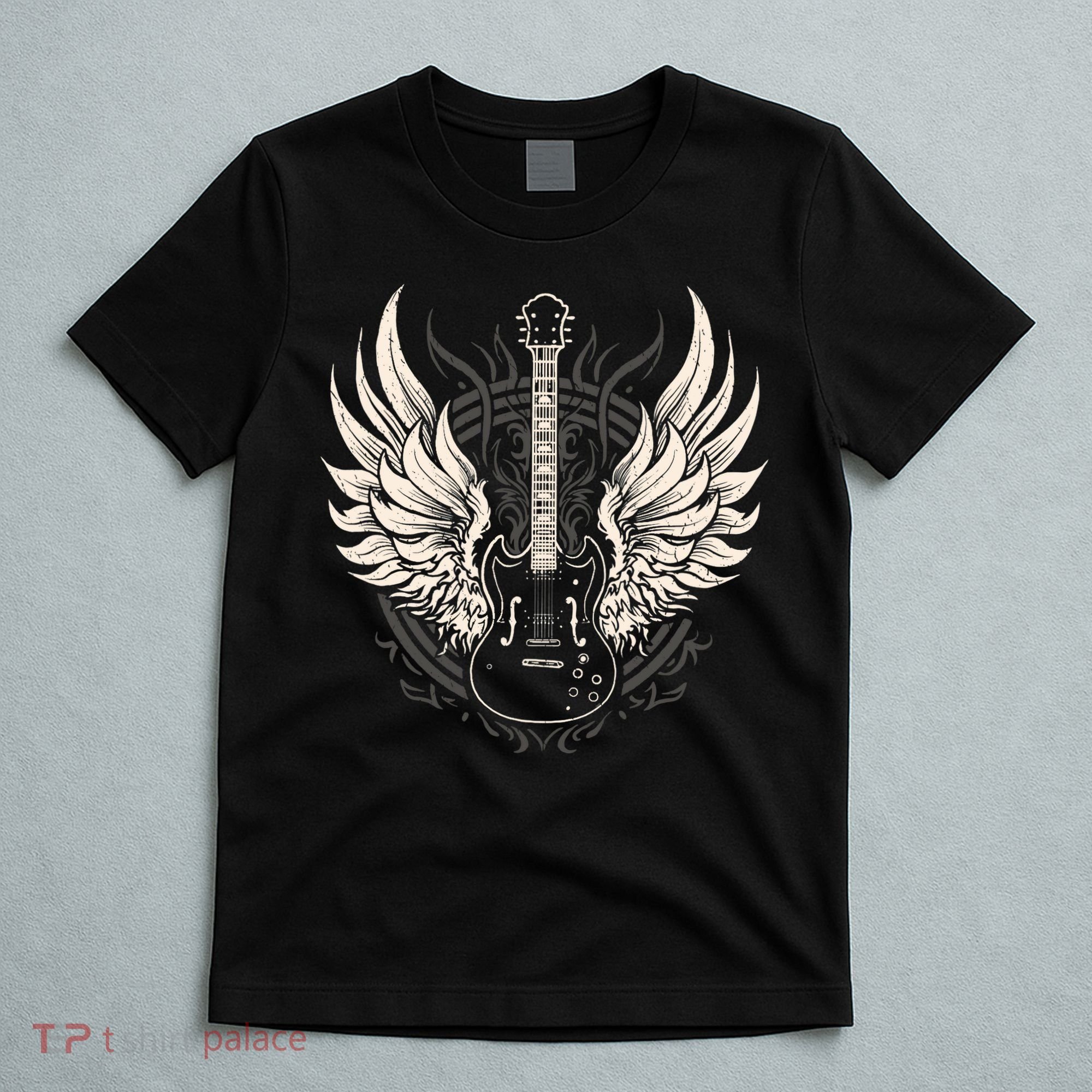Guitar Wings Vintage Retro 80s Rock & Roll Music T-Shirt