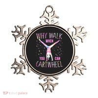 Gymnastics Why Walk When You Can Cartwheel Tie Dye Cool Gift Ornament thumb 0