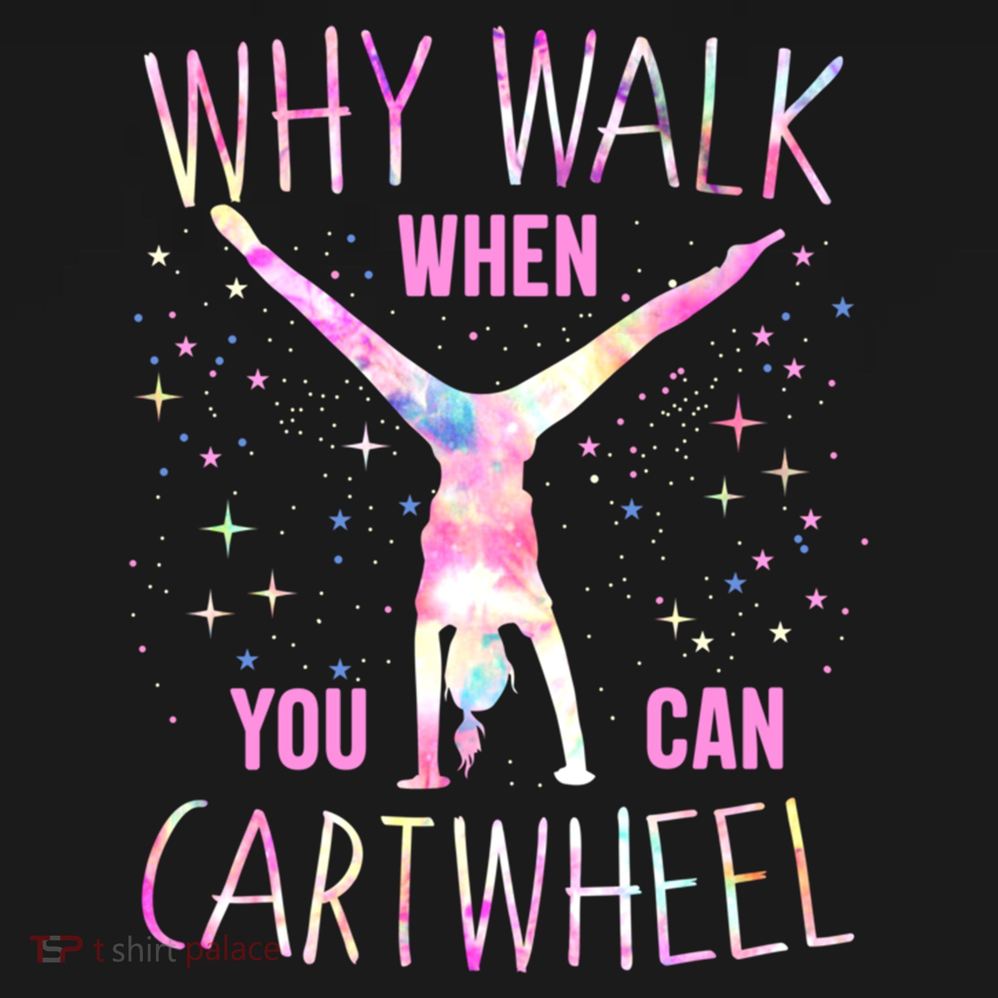 Gymnastics Why Walk When You Can Cartwheel Tie Dye Cool Gift Ornament