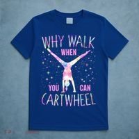 Gymnastics Why Walk When You Can Cartwheel Tie Dye Cool Gift T-Shirt thumb 5