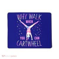 Gymnastics Why Walk When You Can Cartwheel Tie Dye Cool Gift Mousepad thumb 0