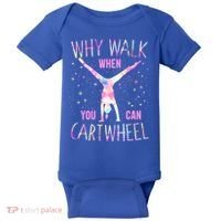 Gymnastics Why Walk When You Can Cartwheel Tie Dye Cool Gift Baby Bodysuit thumb 0