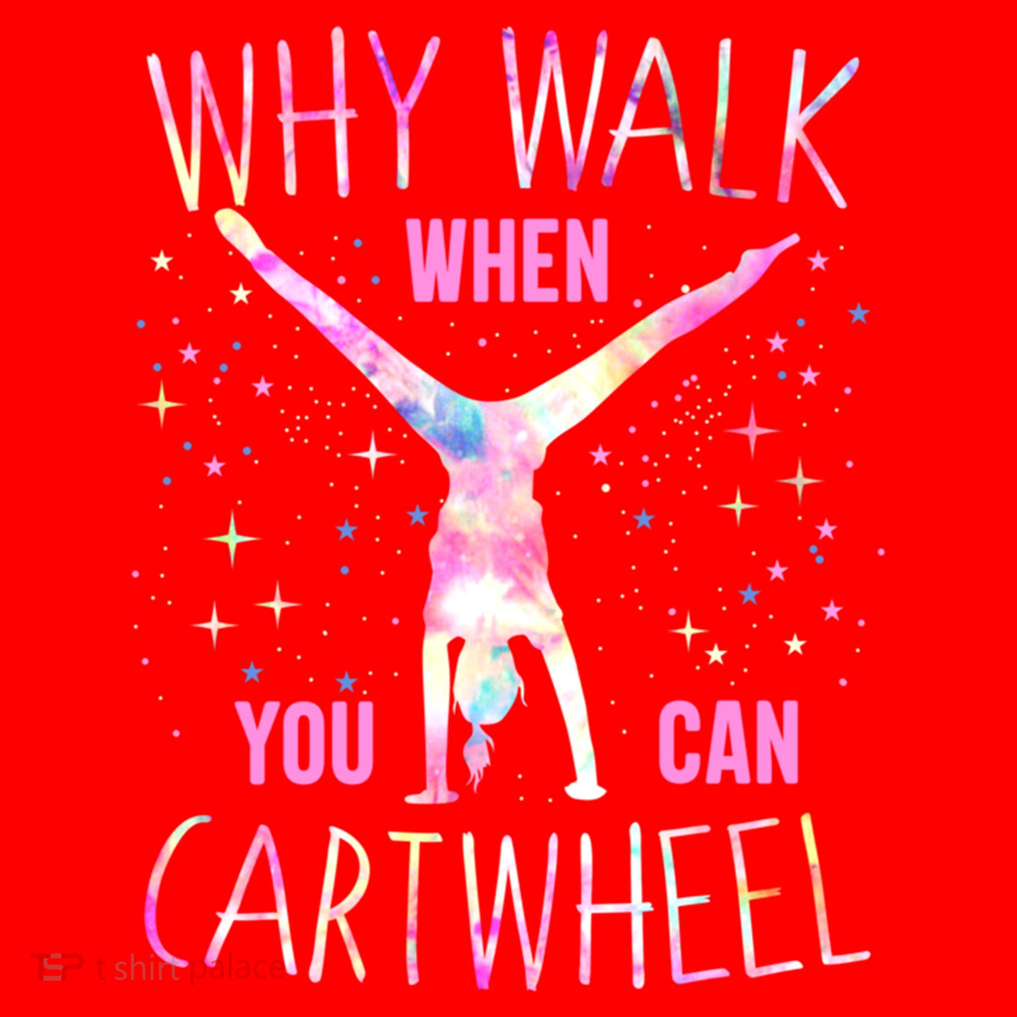 Gymnastics Why Walk When You Can Cartwheel Tie Dye Cool Gift Santa Hat