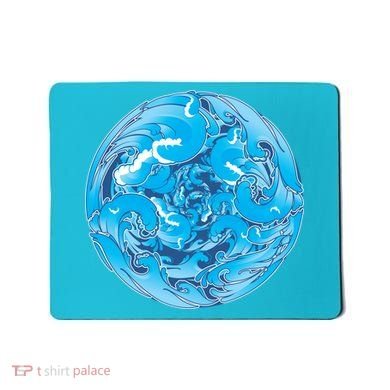 Great Wave Water Ball Emblem Mousepad