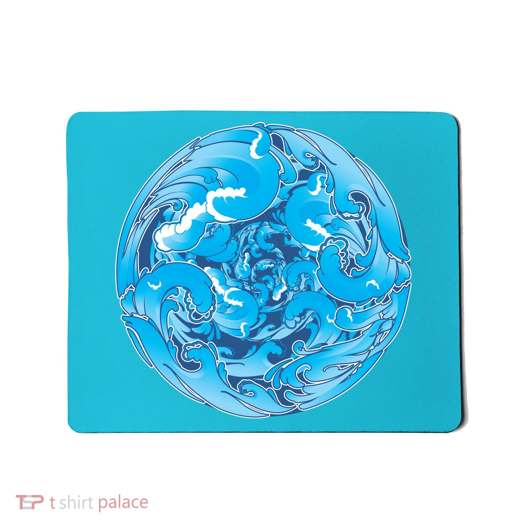 Great Wave Water Ball Emblem Mousepad