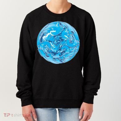 Great Wave Water Ball Emblem Women's Sweatshirt
