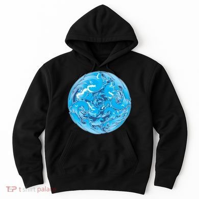 Great Wave Water Ball Emblem Hoodie
