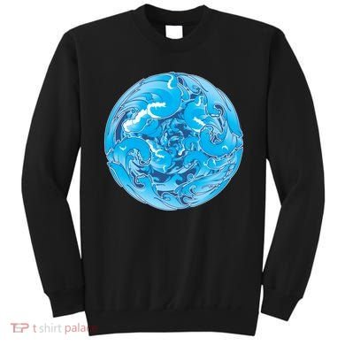 Great Wave Water Ball Emblem Sweatshirt