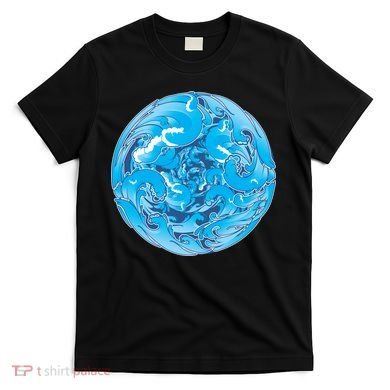 Great Wave Water Ball Emblem T-Shirt