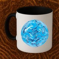 Great Wave Water Ball Emblem Coffee Mug thumb 2