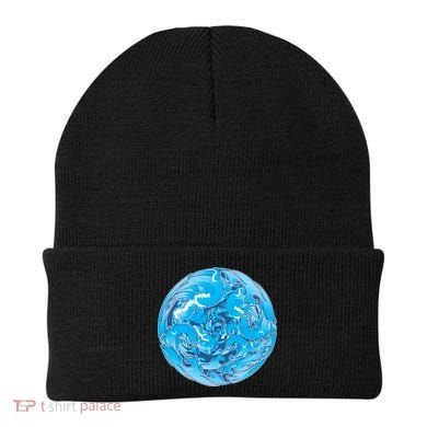 Great Wave Water Ball Emblem Beanie