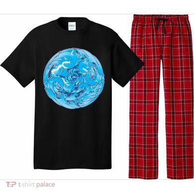 Great Wave Water Ball Emblem Pajama Set