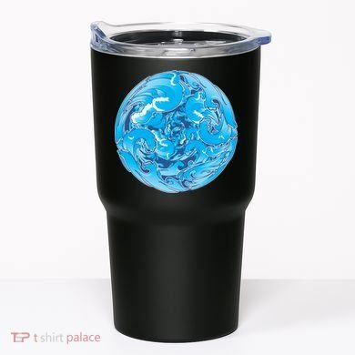 Great Wave Water Ball Emblem Tumbler