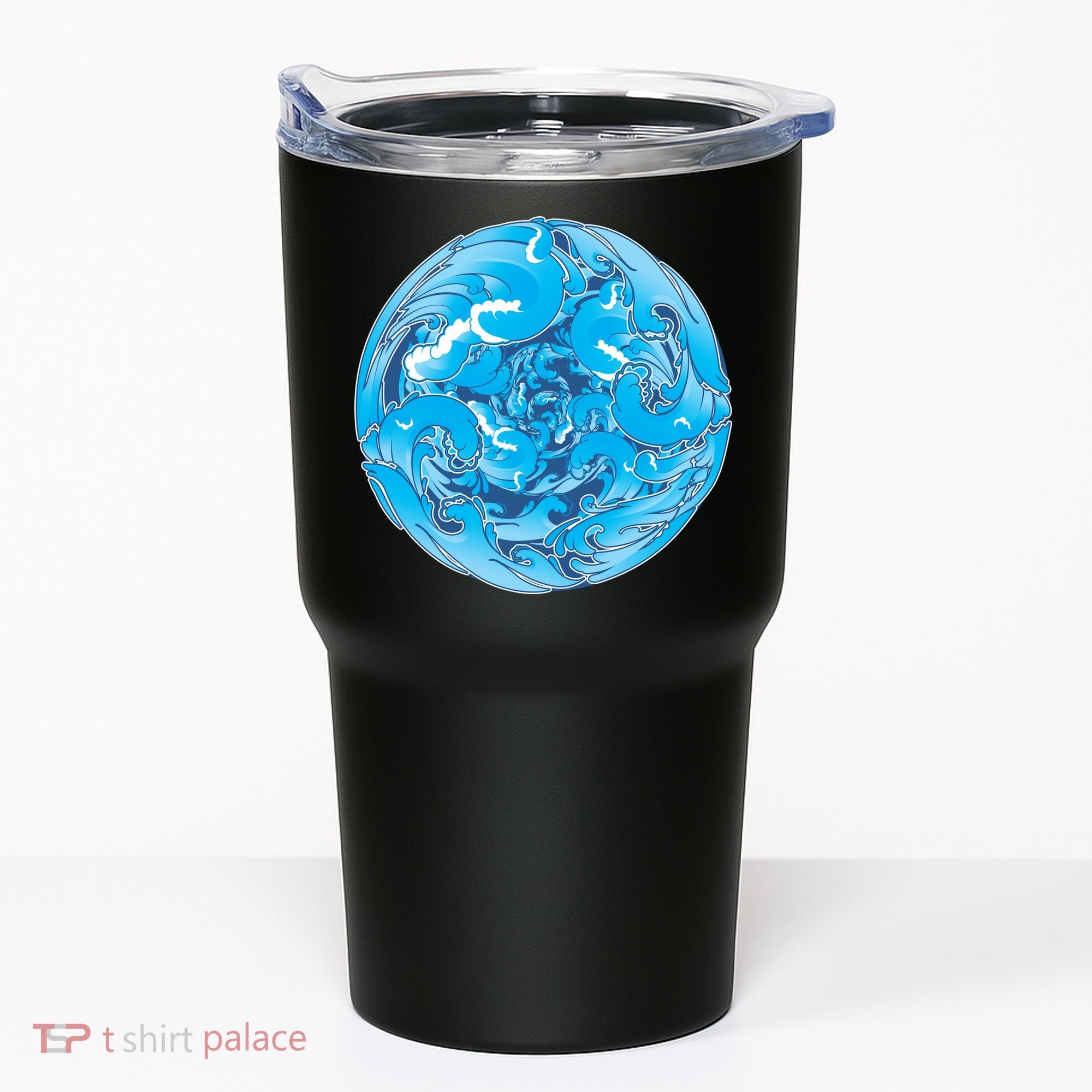 Great Wave Water Ball Emblem Tumbler