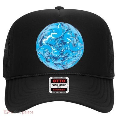 Great Wave Water Ball Emblem Hat
