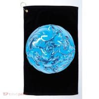 Great Wave Water Ball Emblem Golf Towel thumb 0