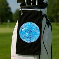 Great Wave Water Ball Emblem Golf Towel thumb 2