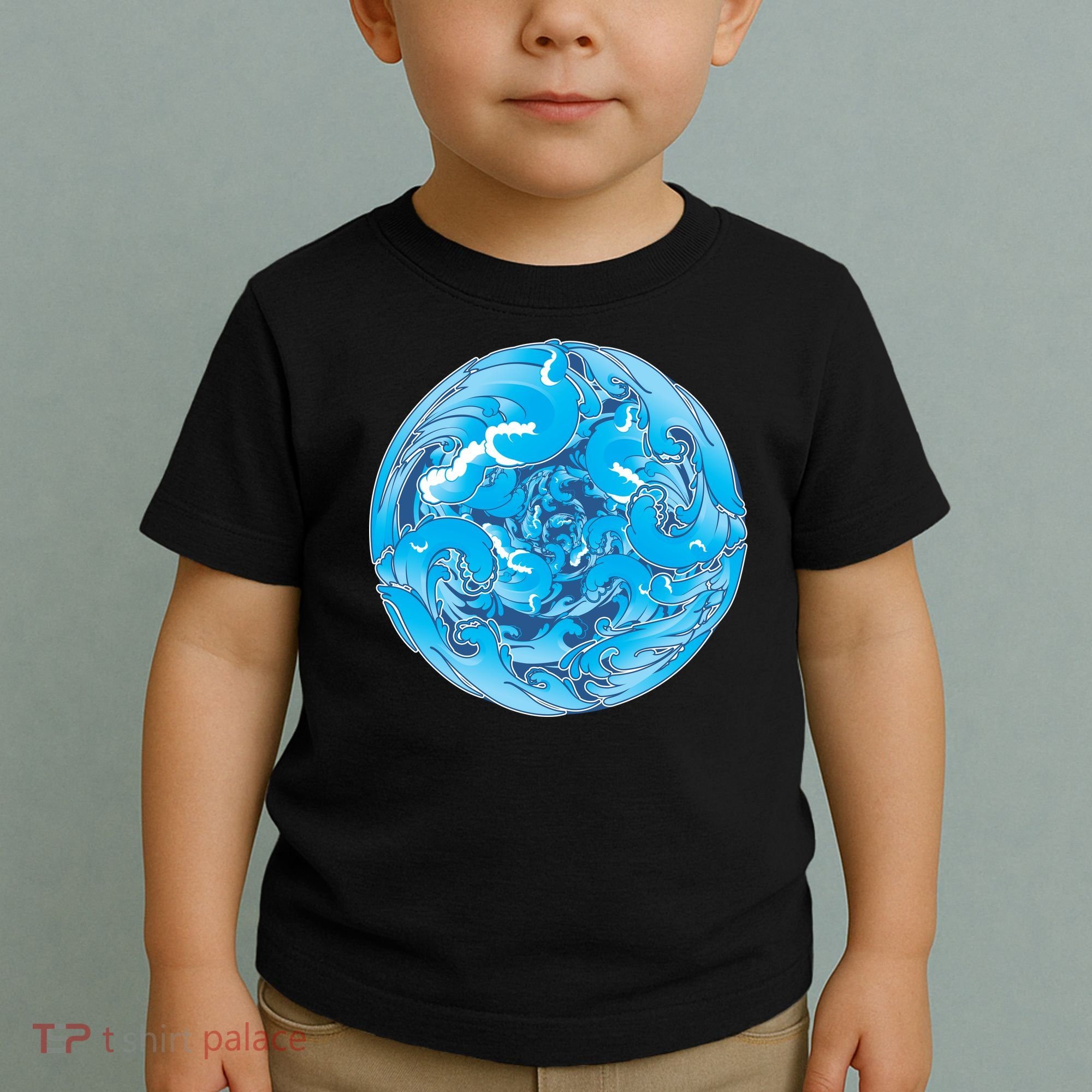 Great Wave Water Ball Emblem Toddler T-Shirt