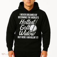 Golf Widow Wife Hottest Golfer Funny Golfing Hoodie thumb 2