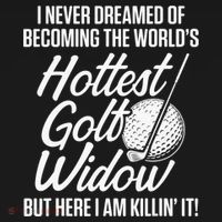 Golf Widow Wife Hottest Golfer Funny Golfing Sweatshirt thumb 3