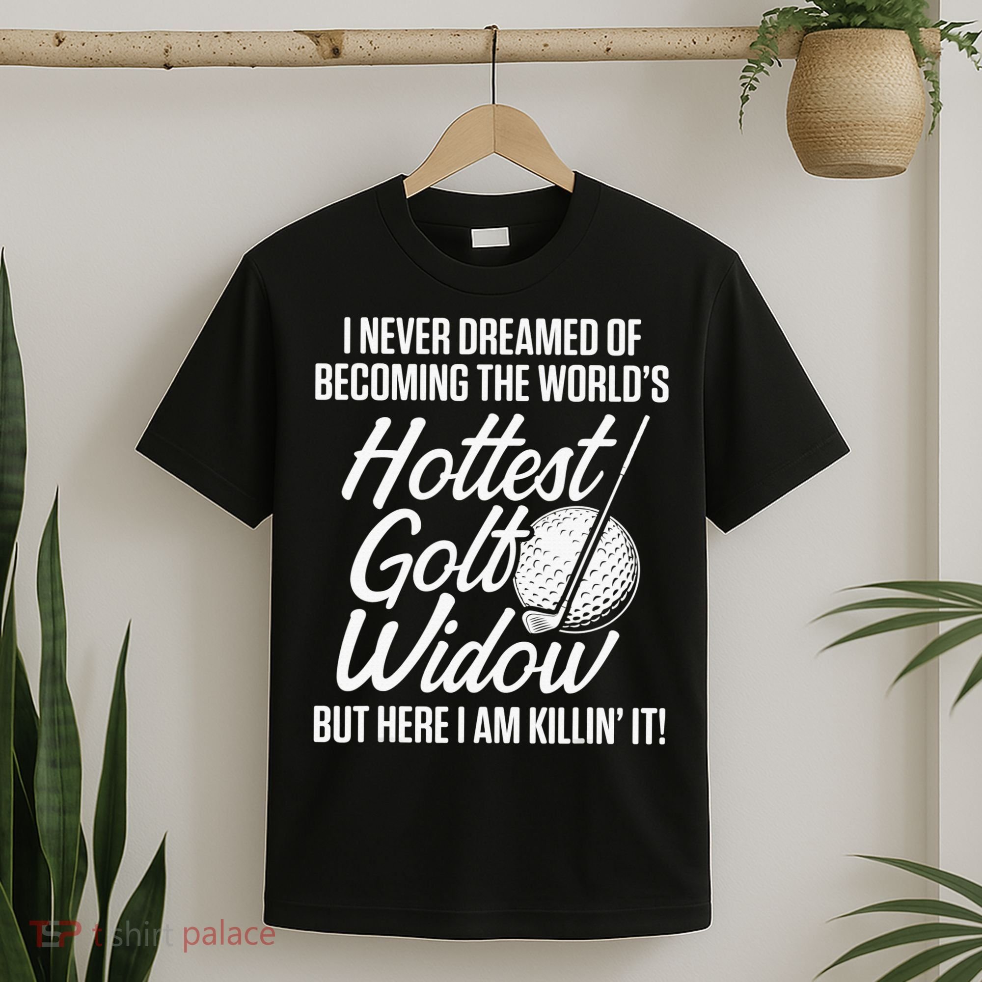 Golf Widow Wife Hottest Golfer Funny Golfing T-Shirt