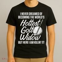 Golf Widow Wife Hottest Golfer Funny Golfing T-Shirt thumb 3