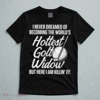 Golf Widow Wife Hottest Golfer Funny Golfing T-Shirt thumb 5