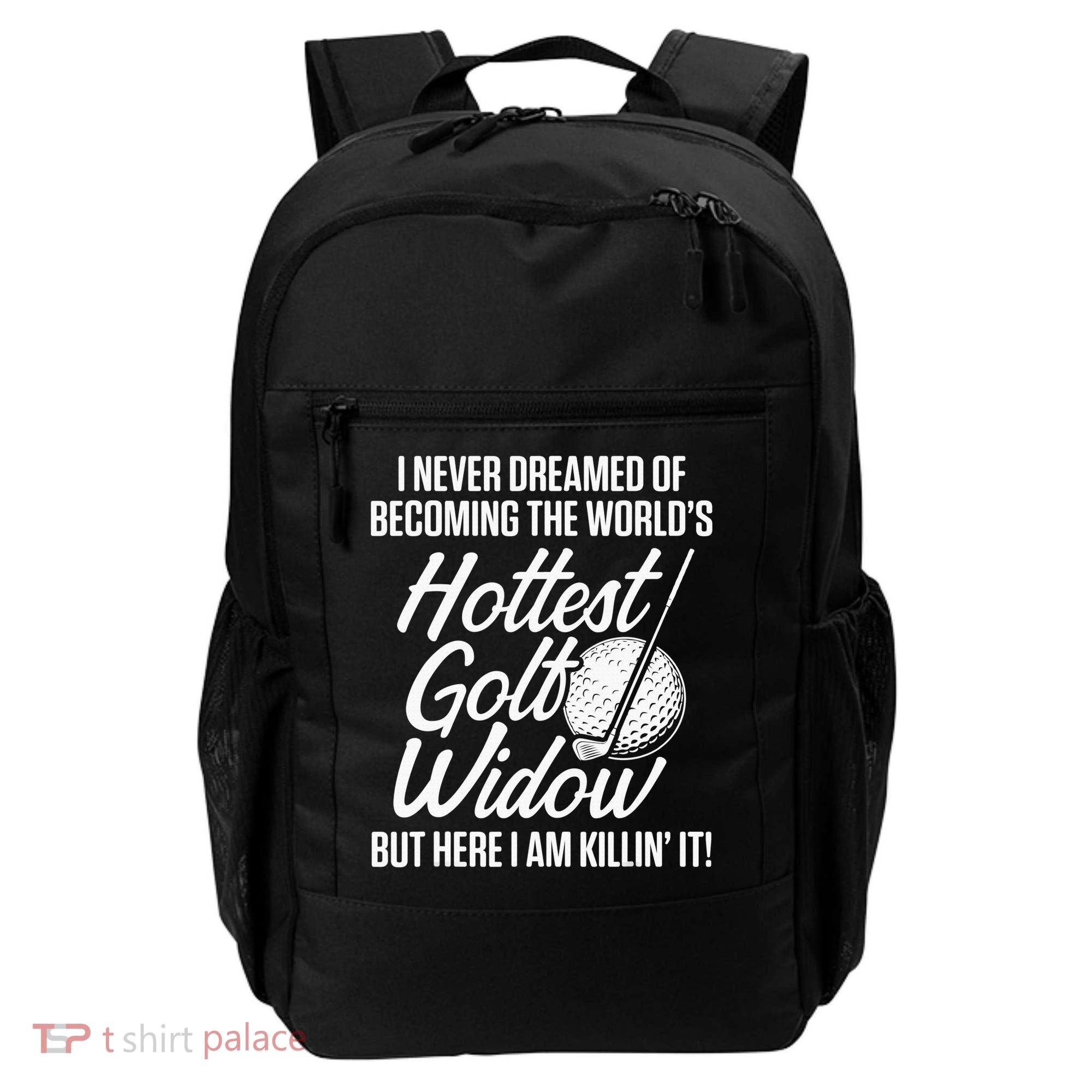Golf Widow Wife Hottest Golfer Funny Golfing Backpack