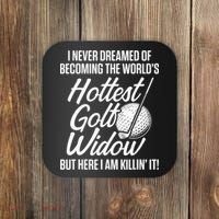 Golf Widow Wife Hottest Golfer Funny Golfing Coaster thumb 0