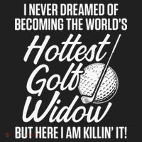 Golf Widow Wife Hottest Golfer Funny Golfing Hat thumb 2