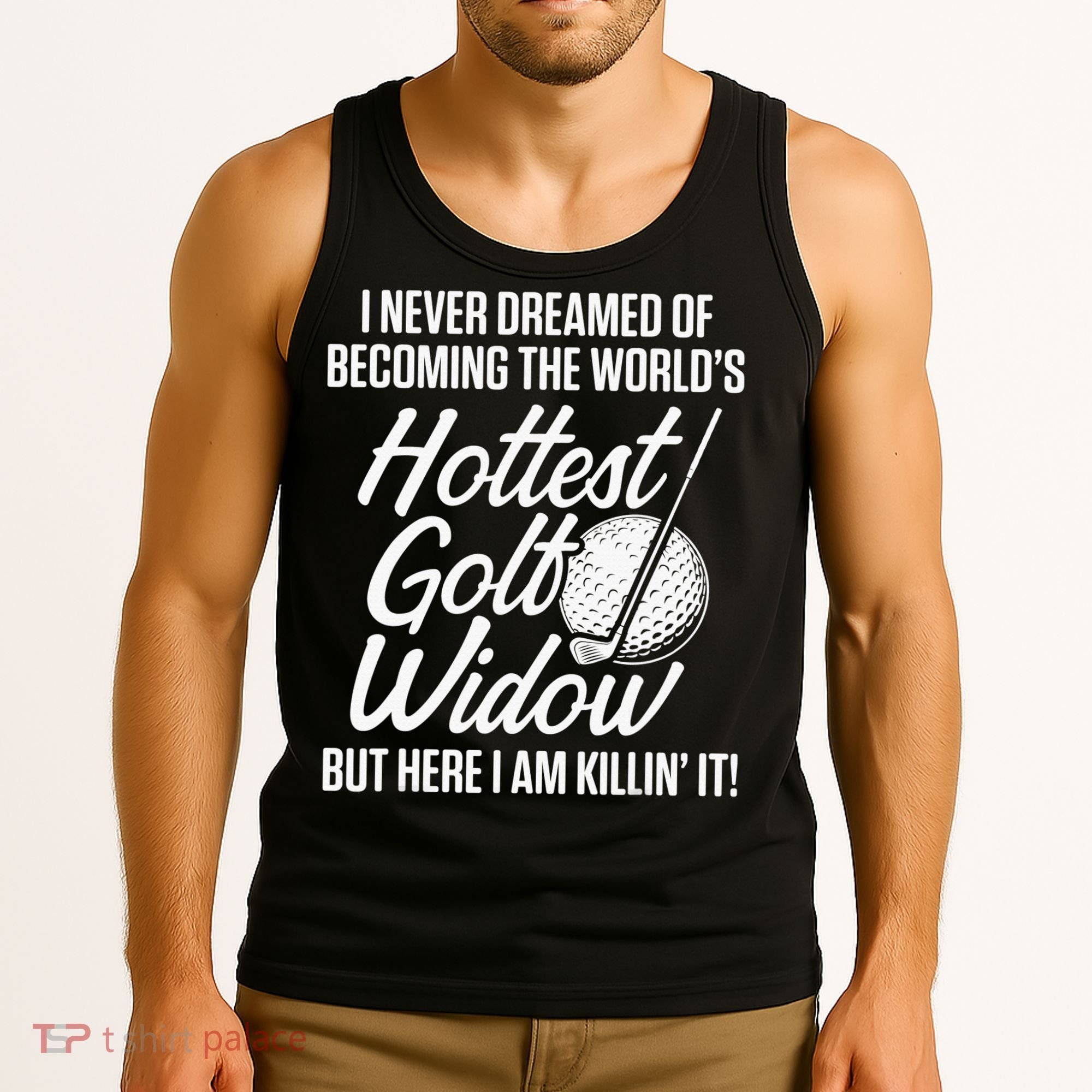 Golf Widow Wife Hottest Golfer Funny Golfing Tank Top