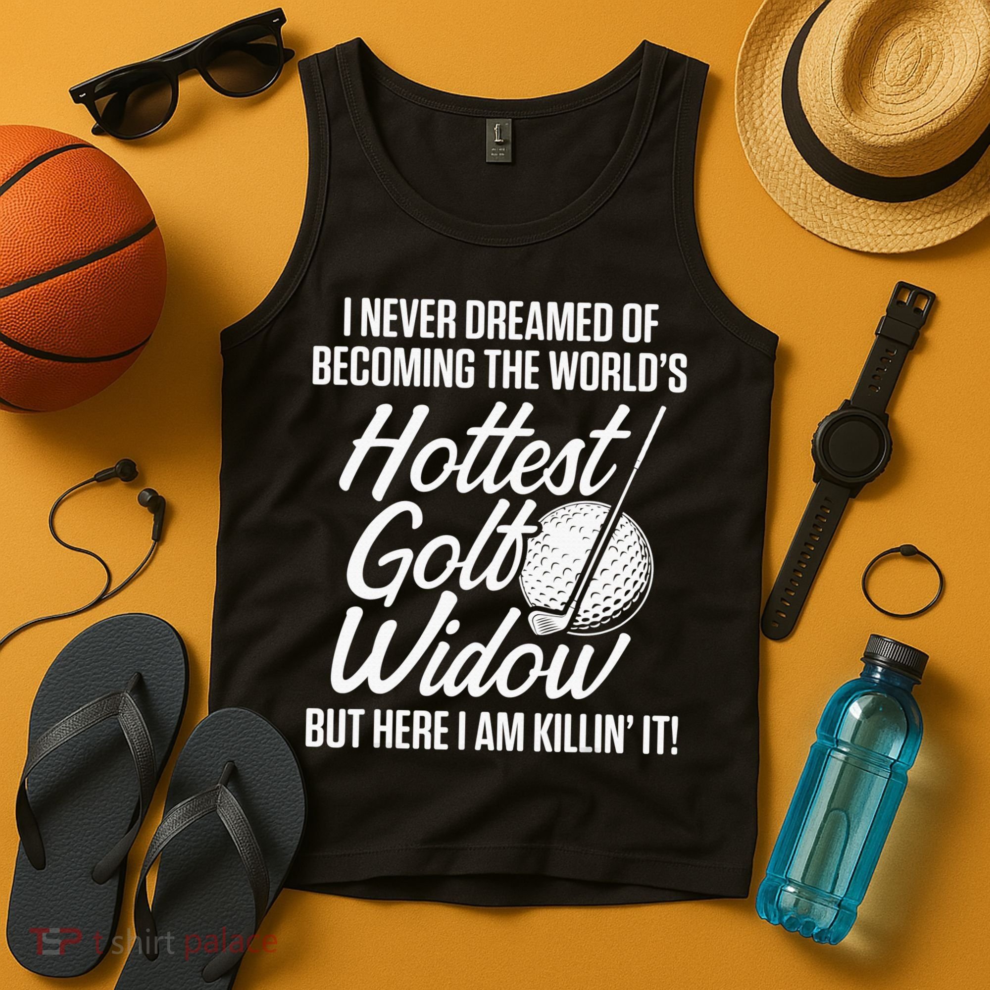 Golf Widow Wife Hottest Golfer Funny Golfing Tank Top