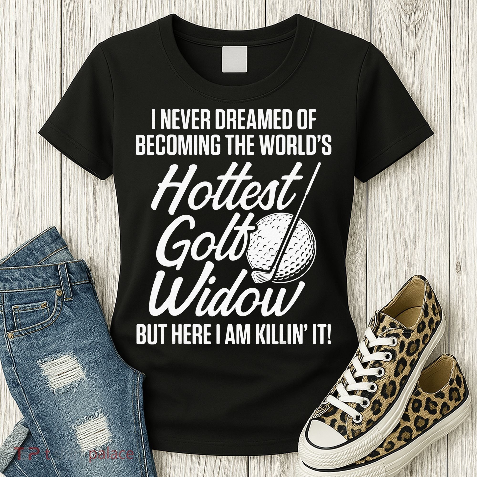 Golf Widow Wife Hottest Golfer Funny Golfing Women's T-Shirt