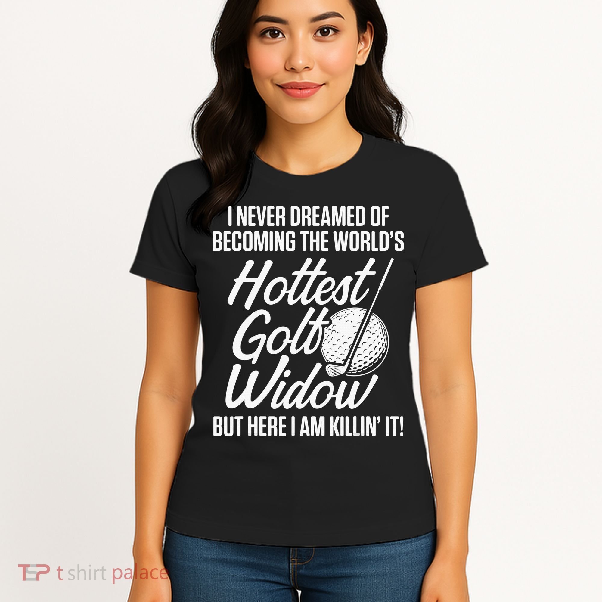 Golf Widow Wife Hottest Golfer Funny Golfing Women's T-Shirt