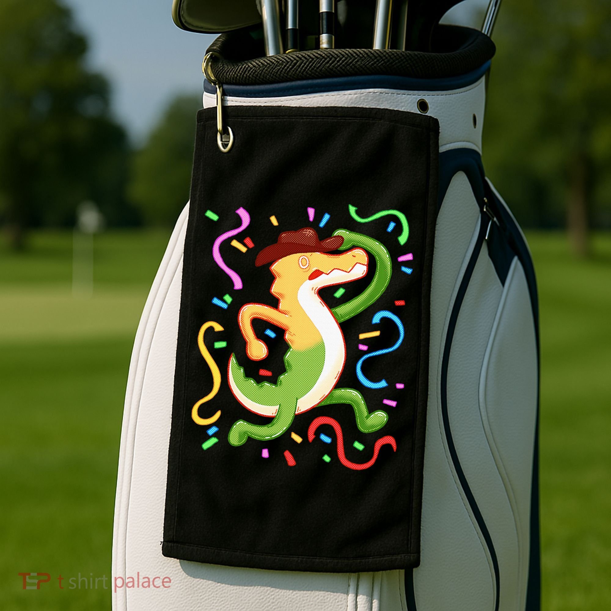 Gummigoo Wait What Digital Circus Fan Golf Towel