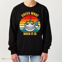 Guess What Week It Is Retro Shark Week Women's Sweatshirt thumb 0