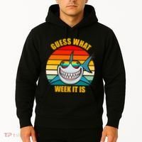 Guess What Week It Is Retro Shark Week Hoodie thumb 2
