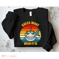 Guess What Week It Is Retro Shark Week Sweatshirt thumb 2