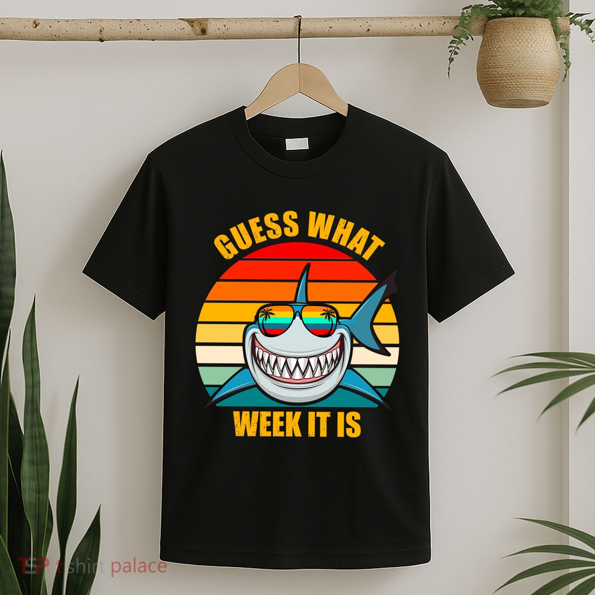 Guess What Week It Is Retro Shark Week T-Shirt