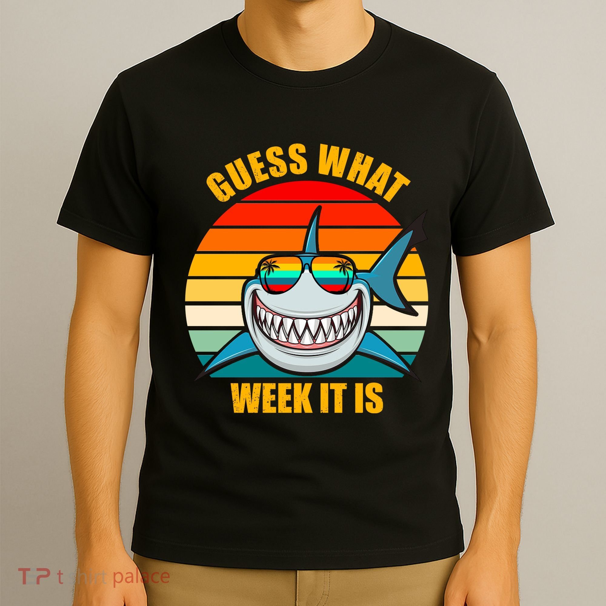 Guess What Week It Is Retro Shark Week T-Shirt