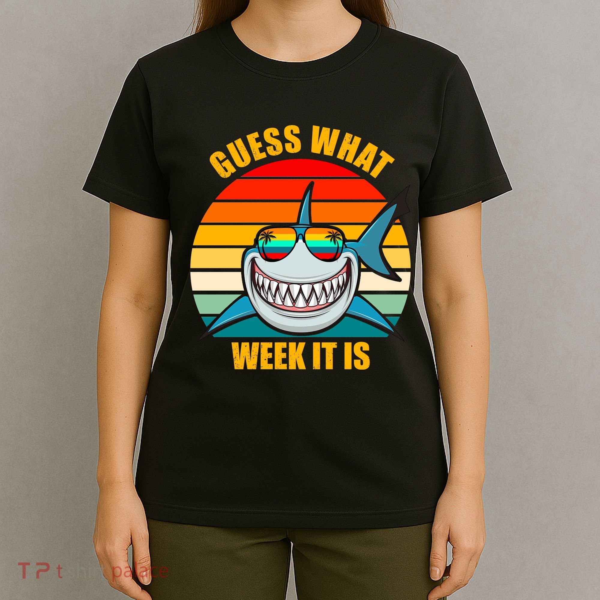 Guess What Week It Is Retro Shark Week T-Shirt