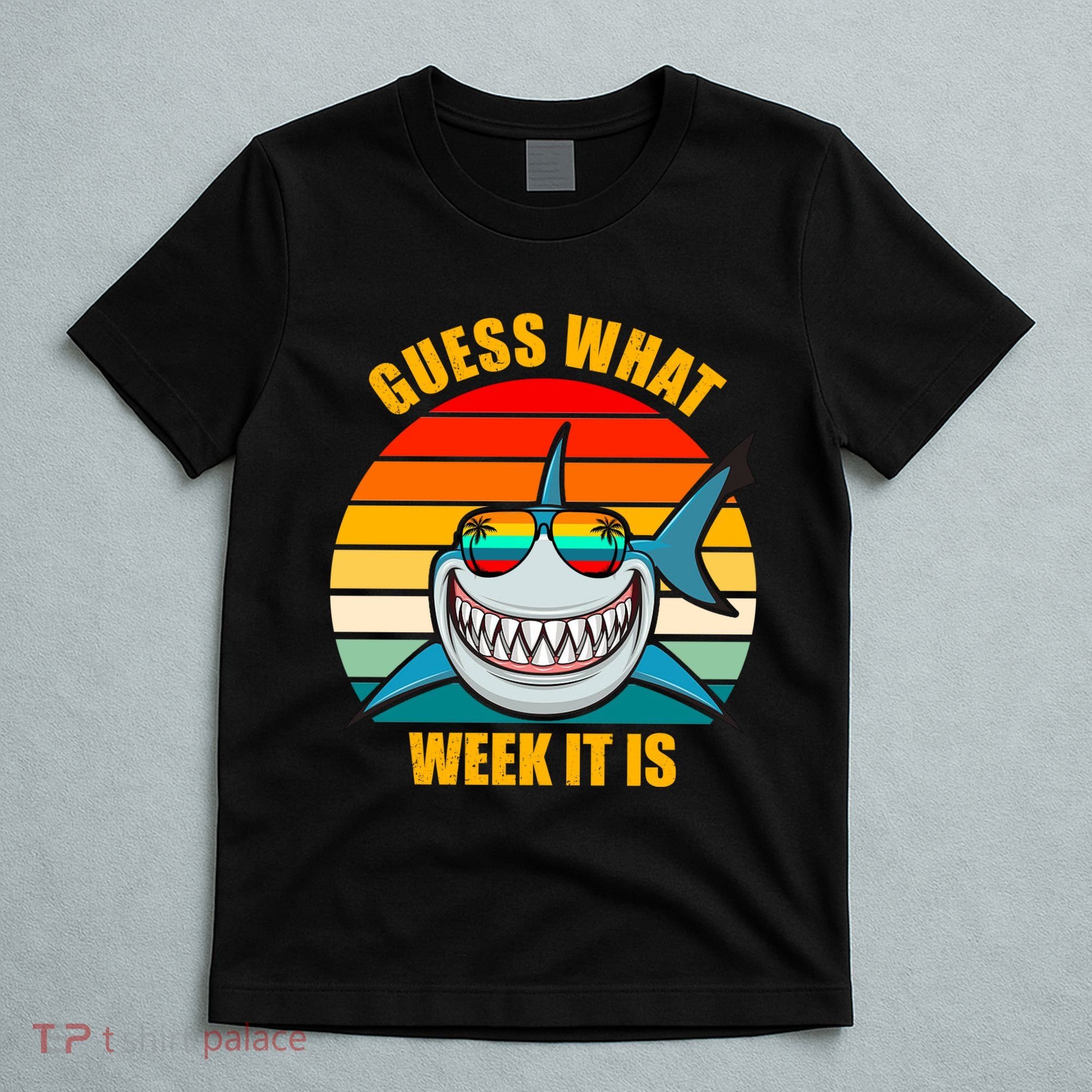 Guess What Week It Is Retro Shark Week T-Shirt