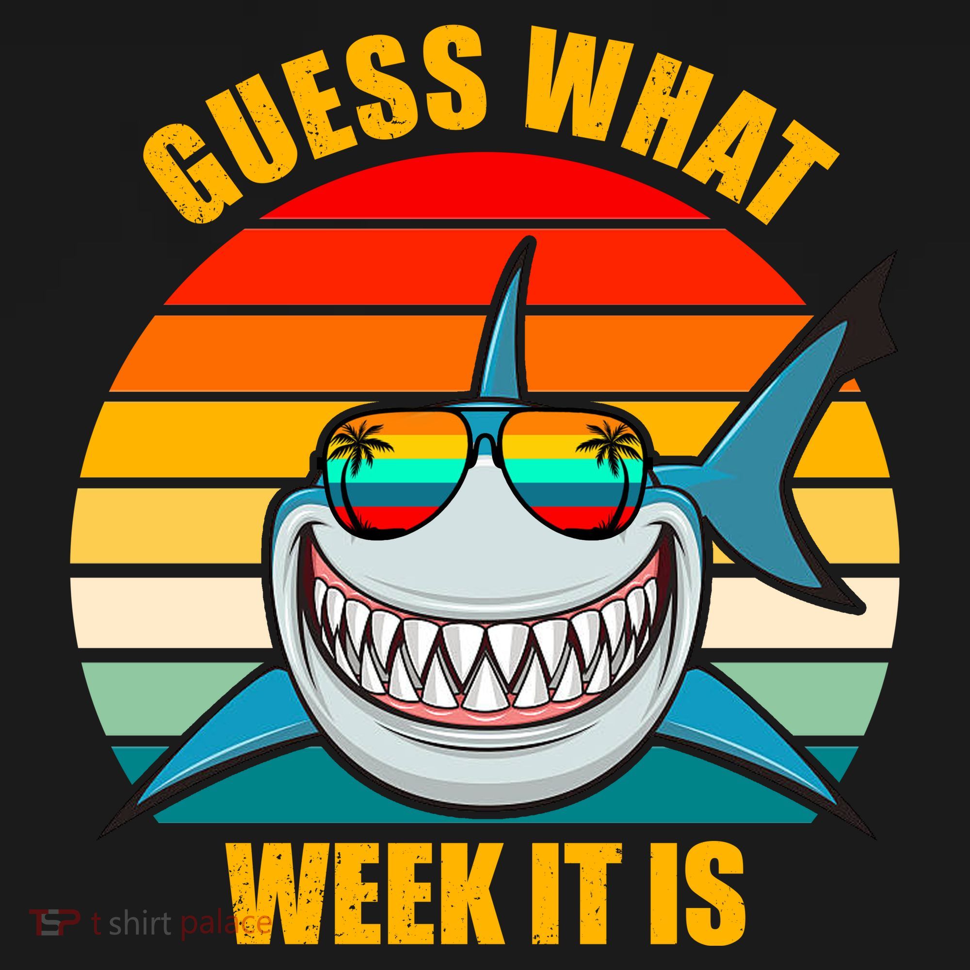 Guess What Week It Is Retro Shark Week Backpack