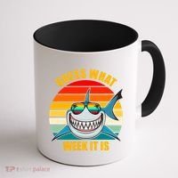 Guess What Week It Is Retro Shark Week Coffee Mug thumb 1