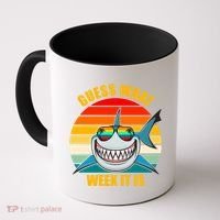 Guess What Week It Is Retro Shark Week Coffee Mug thumb 0