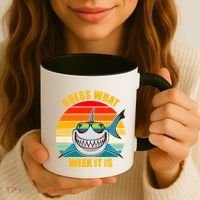 Guess What Week It Is Retro Shark Week Coffee Mug thumb 3