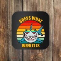 Guess What Week It Is Retro Shark Week Coaster thumb 0