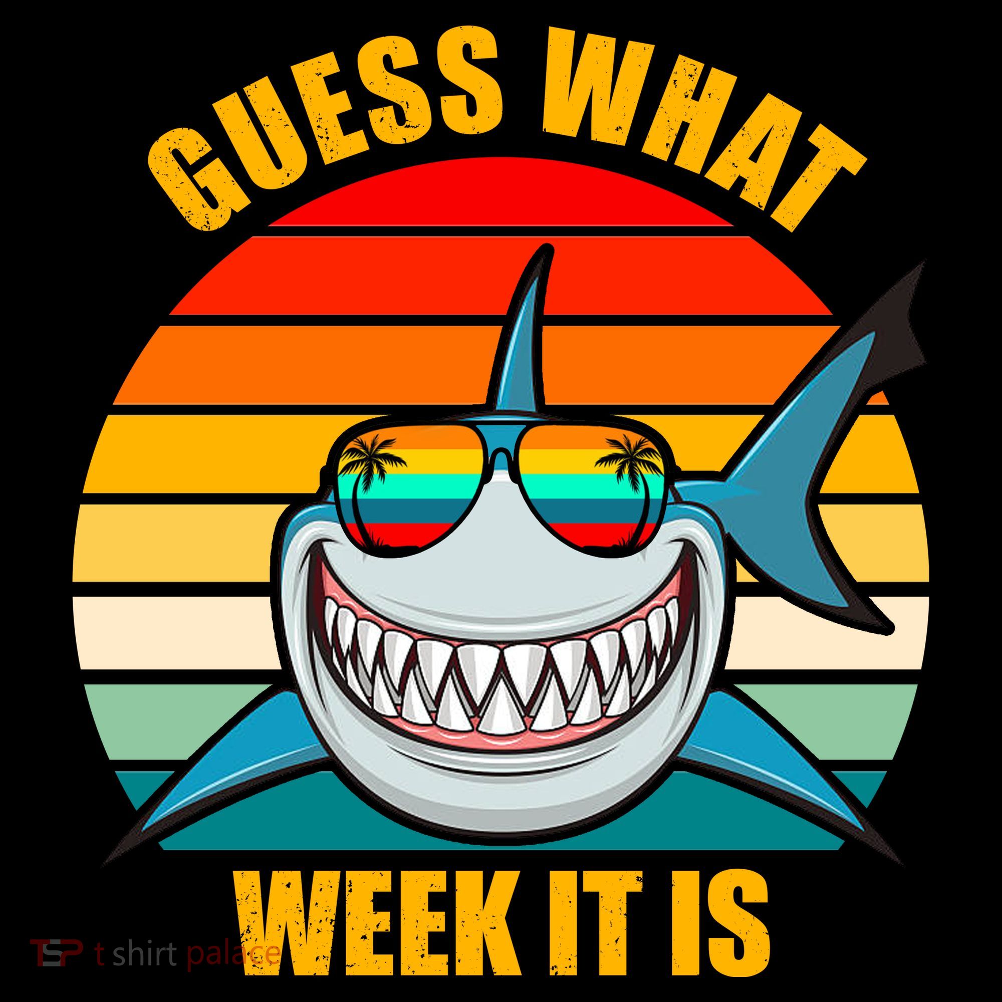 Guess What Week It Is Retro Shark Week Coaster