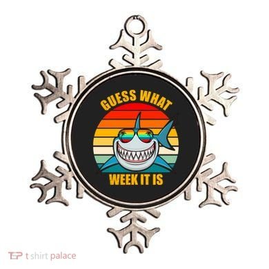 Guess What Week It Is Retro Shark Week Ornament